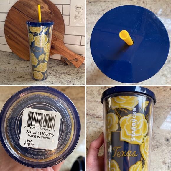 Starbucks Other - New NWT Starbucks Texas Yellow Rose Venti 24oz Tumbler